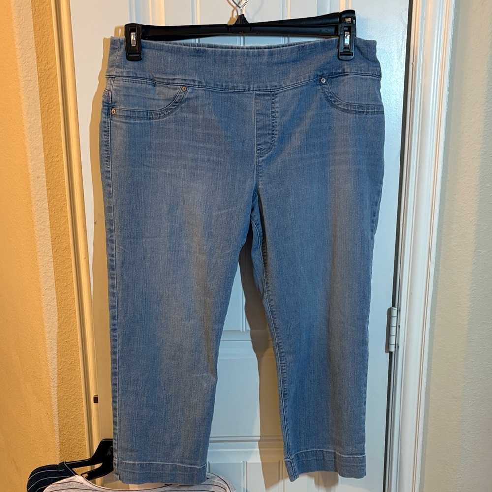 Style & Co. Sky Blue Cropped Jeans